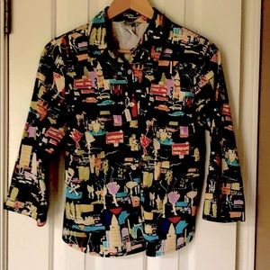 Stonebridge multicolored petite M 3/4 sleeve shirt